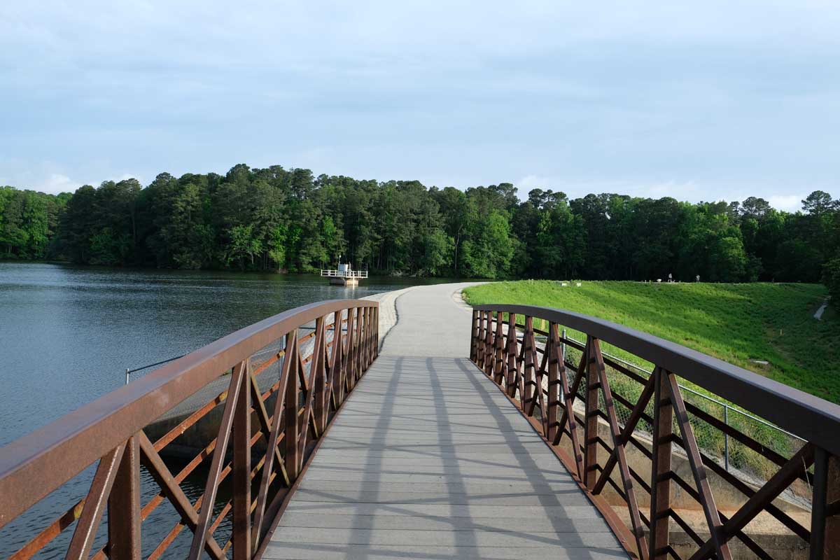 Lake Johnson footbridge