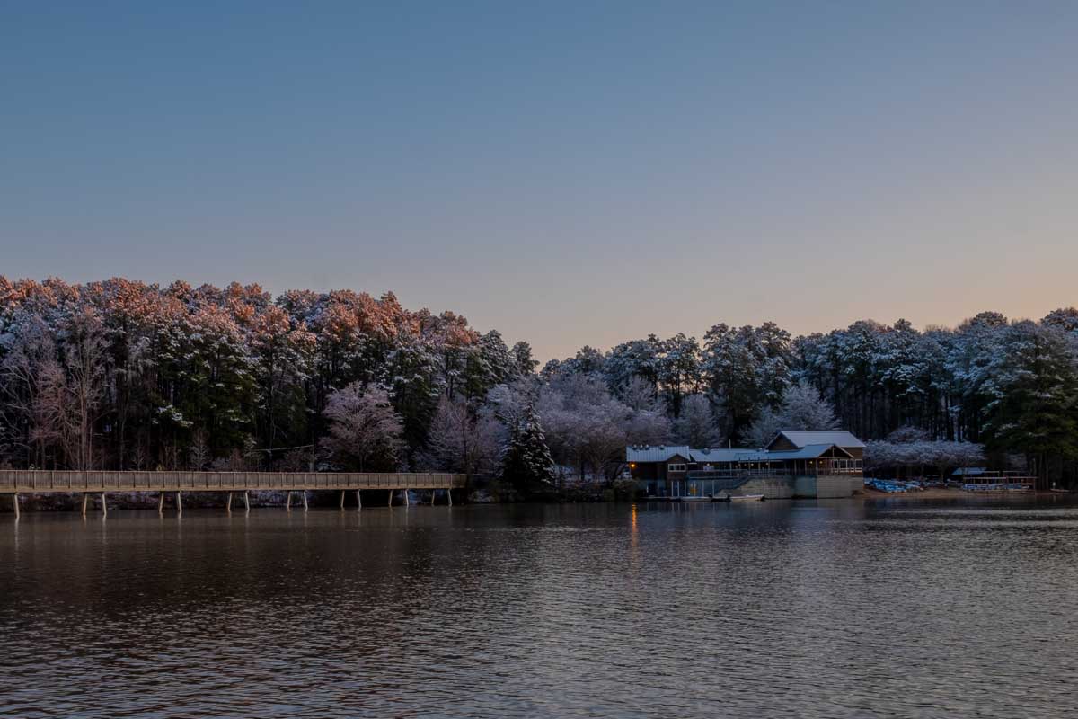 Lake Johnson in winter